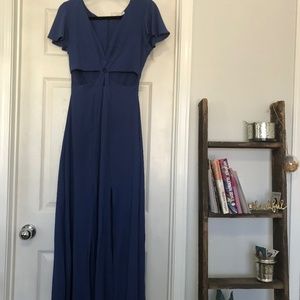 BLUE FLOOR LENGTH DRESS